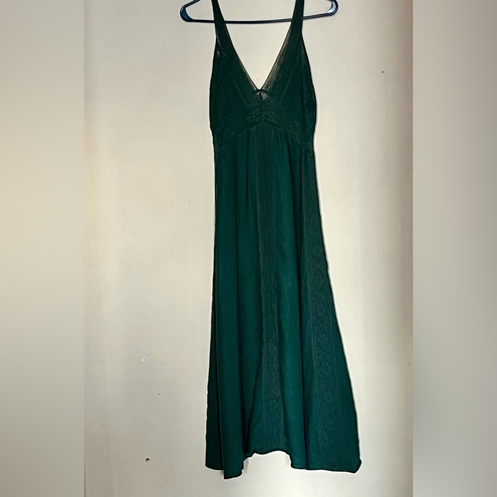 ZARA Linen Green Maxi Dress - Picture 10 of 16